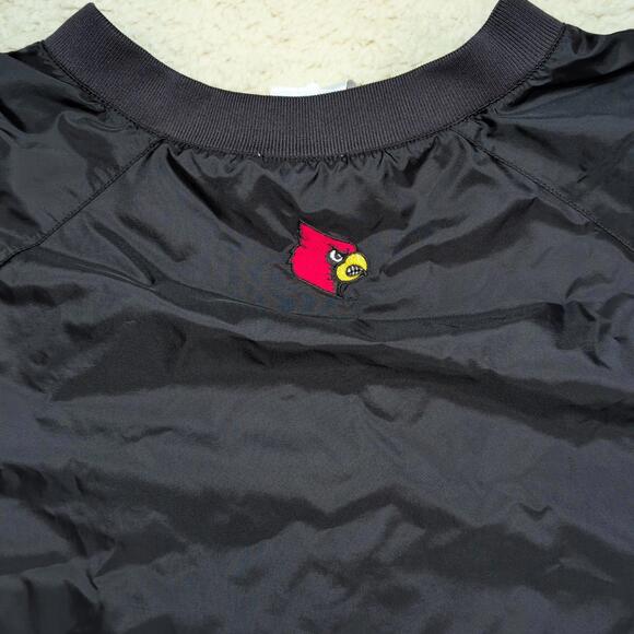 Vintage Y2K Adidas Louisville Cardinals Pullover Windbreaker Lined Jacket Large - Picture 8 of 10